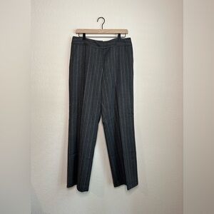 Talbots Dark Grey & Gold Striped Pants Size 10 Petite